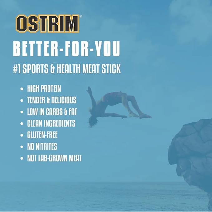 Ostrim (1.5oz) Chicken High Protein Snack Stick Ranch Flavor (Pack of 10)