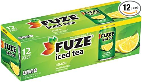 FUZE Lemon Iced Tea Fridge Pack Cans 12 Fl Oz (Pack of 12)