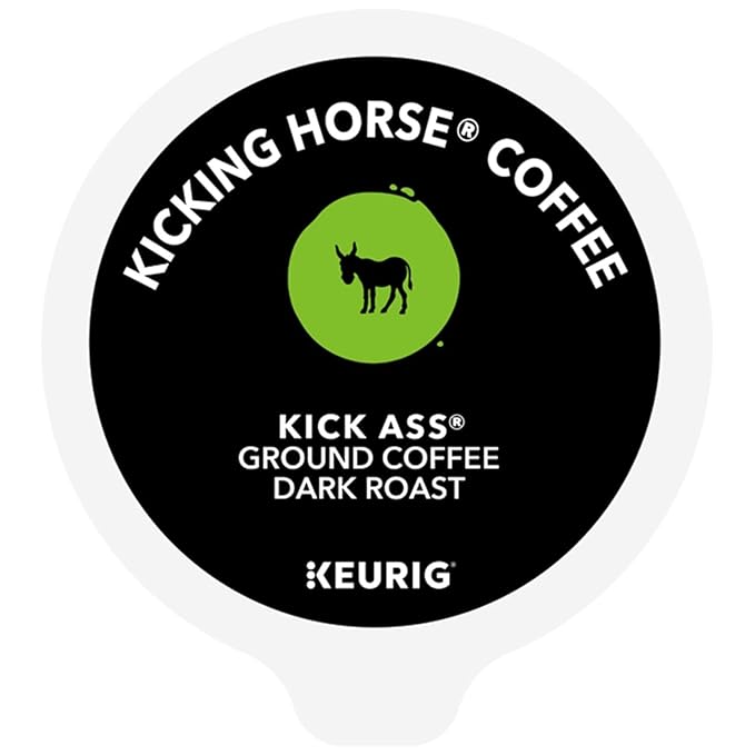 Kicking Horse Coffee Kick Ass Single Serve Keurig K-Cup Pods Dark Roast Coffee 60-Count Box