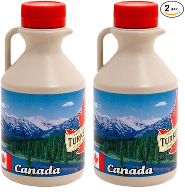 TURKEY HILL SUGARBUSH Premium Canadian Quebec Gold Medal Maple Syrup Grade A Robust Dark 16.9 Fl Oz Jug (Pack of 2)