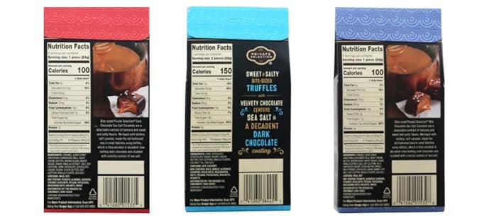 Dark milk chocolate Sea Salt Caramel Truffles Private Selection Variety park of 6