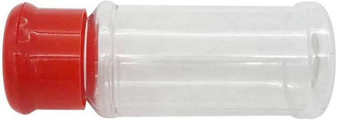 100 Empty Plastic Spice Bottles for Storing Barbecue Seasoning Salt Pepper Etc. 100Ml / 3.3Oz Red