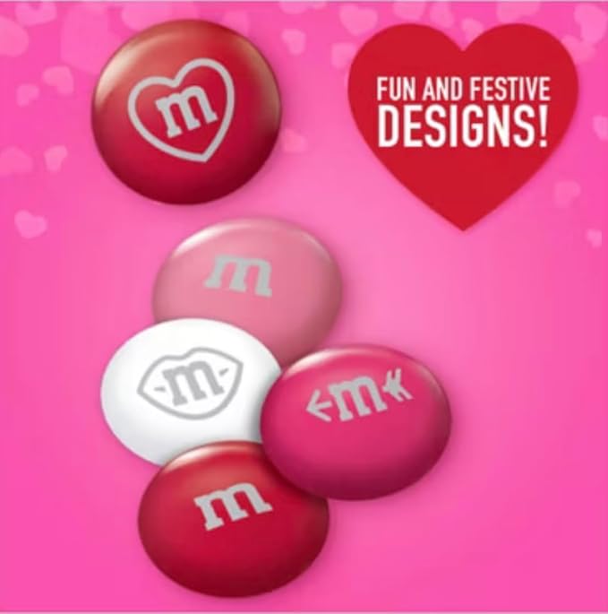 M&ampMS Milk Chocolate Valentine's Day Candy Jar 62 oz