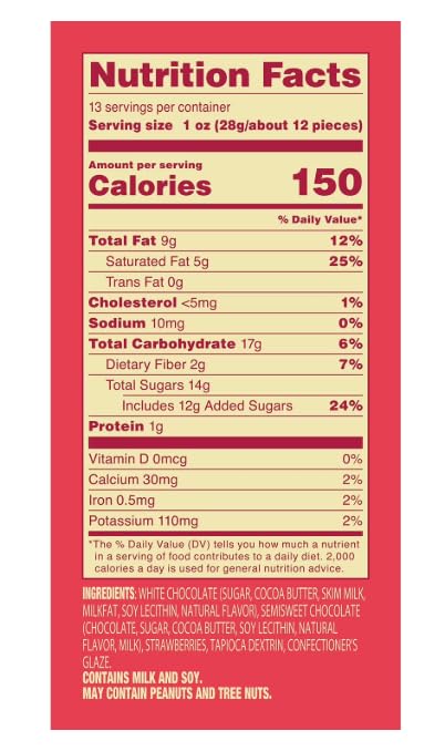 Tru Fru Nature's Strawberries White and Dark Chocolate Covered Freeze-Dried 130z