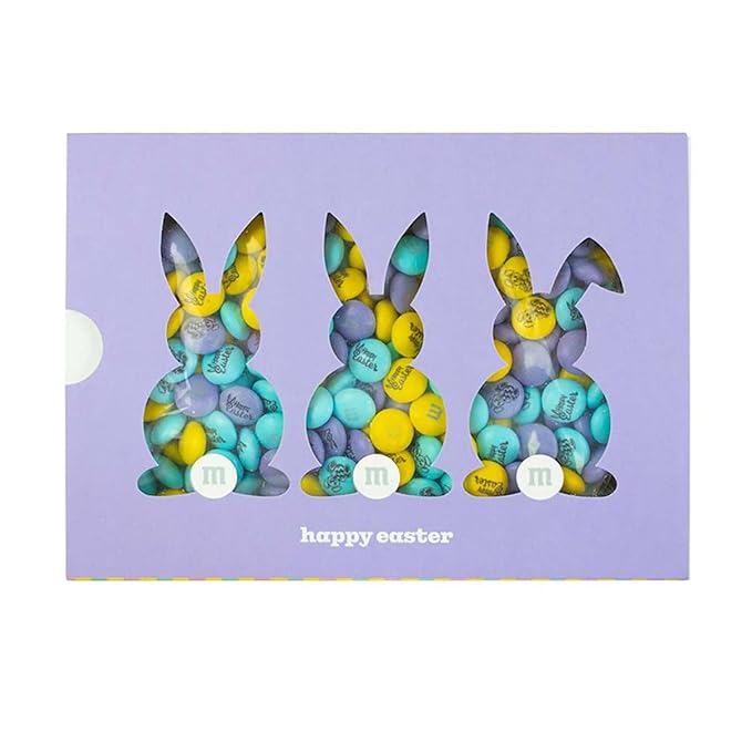 M&ampM'S WORLD Easter Milk Chocolate Candy Box Festive Spring Themed Treats in Easter theme gift box Perfect for Egg Hunts Basket Fillers Party Favors and Seasonal Snacking