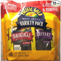 COS-SL 12 Variety Pack Pacific Gold Beef Jerky Premium Streak All Natural of 1.25 Bag