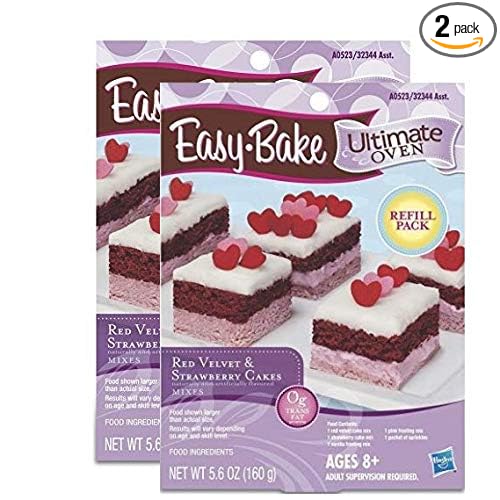Easy Bake Refill Red Velvet &amp Strawberry Cakes Refill - 2 Pack - 11.2 oz Total