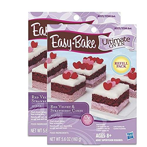 Easy Bake Refill Red Velvet &amp Strawberry Cakes Refill - 2 Pack - 11.2 oz Total