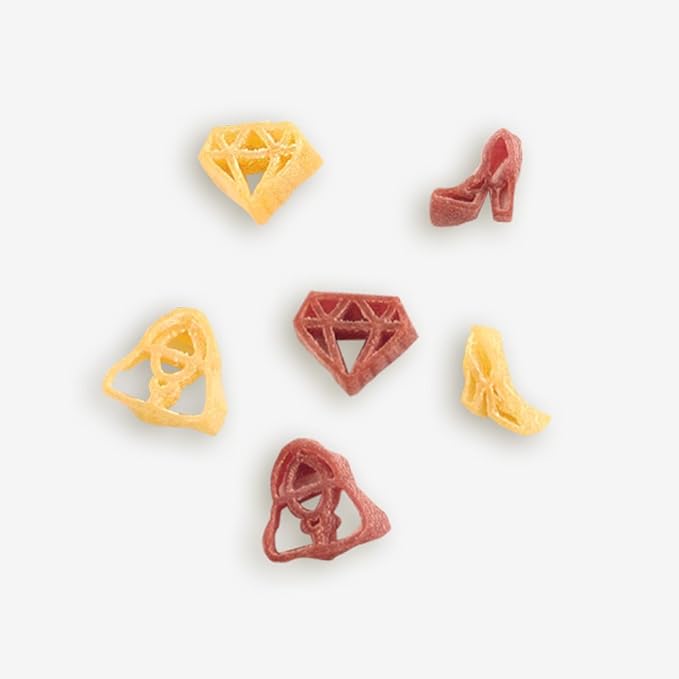 Pastabilities Girls Night Out Pasta Fun Shaped Diamond Purse and High Heel Noodles for Gifts &amp Girlfriends Non-GMO Natural Wheat Pasta 14 oz (4 Pack)