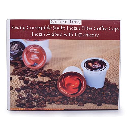 Nick of Time Chicory Blend Coffee K-Cups-Pods-Single Serve 100% Arabica AA Grade Dark Roast | Americano | Easy to use (Pack of 40)