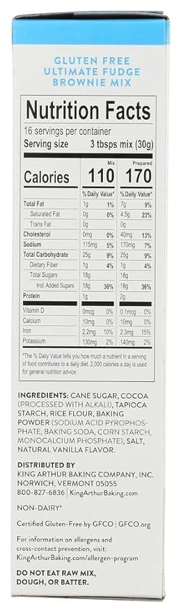 King Arthur Flour Brownie Mix Gluten Free -- 17 oz - 2 pc