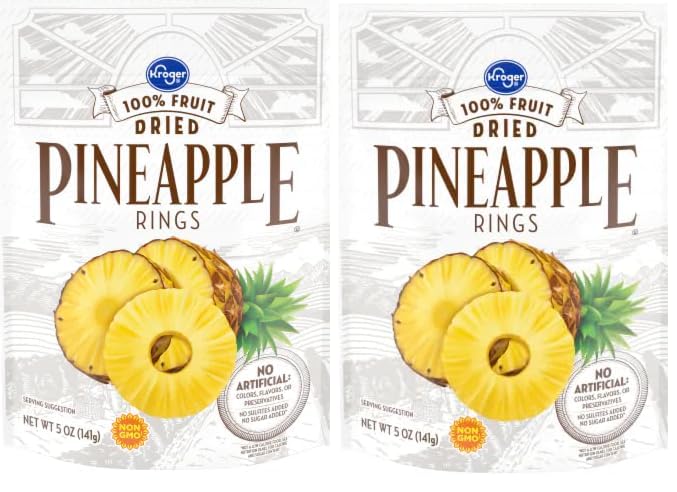 Pack Of 2 Dried Pineapple Rings 5 oz.