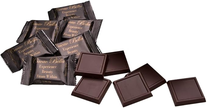 Cacao Bella®️ Clinically Proven Collagen Supplement Dark Chocolate Bars 2500 mg VERISOL® Bioactive Peptides 4 mg AstaReal® Astaxanthin &amp Cocoa Flavanols Supports Skin Elasticity Hair &amp Na