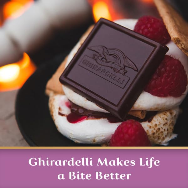 Ghirardelli Raspberry Dark Chocolate Square Bar Pack of 5-4.8 oz Bars