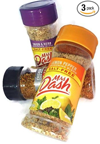 Mrs Dash Salt Free Seasoning 3pk Includes Lemon Pepper Chicken Onion and Herbs