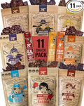 Righteous Felon Beef Jerky &amp Meat Sticks Variety Pack | Gluten Free Beef Jerky Snack Packs for Adults | High Protein Keto Low Sugar | Made with Premium Meats | Gifts for Men | 11 Pack Sampler