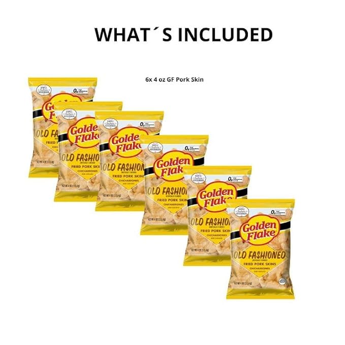 Old Fashioned Pork Rinds 6 Pack Keto Snack Bundle 4 oz Bags with Bonus Bookmark