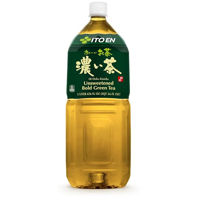 ITO EN Oi Ocha Unsweetened Bold Green Tea 2 Liter Bottle (Pack of 6) Unsweetened Zero Calories