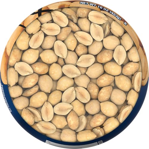 PLANTERS Peanuts Dry Roasted Peanuts Lightly Salted Snack Mix Snacks for Adults - 16 oz. Jars Pack of 12 PLANTERS Nuts