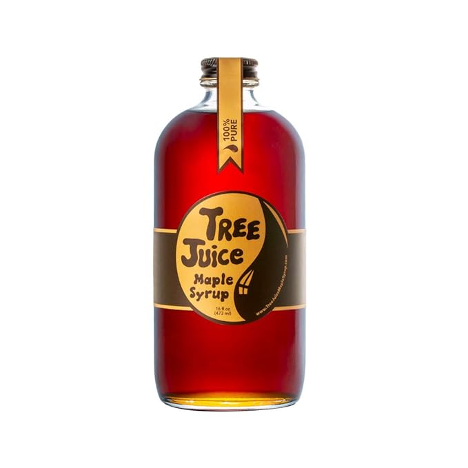 Tree Juice 100% Pure Grade A Maple Syrup | All Natural Non GMO Vegan Gluten Free Vegetarian Paleo | 16 Ounce Bottle
