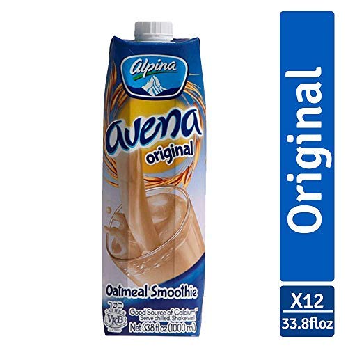 AVENA ALPINA Original Oatmeal Smoothie. Made With 100% Whole Grain Oats. Low Sugar Non-GMO Oats. Get Your Instant Oatmeal 12 Pack x 32 ounces each.