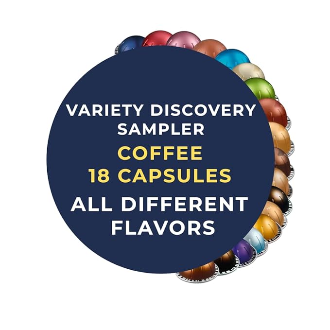 Coffee Capsules Variety Pack 18 Pods (18 Assorted Flavors) - Discovery Sampler Gift Box