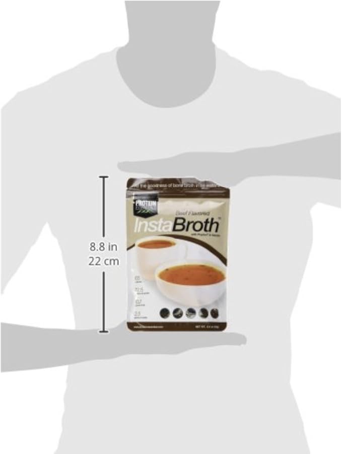InstaBroth Bone Broth Powder with Grass Fed Pasture Raised Collagen and Gelatin 12g Protein (6.4oz) (Chicken Flavor)