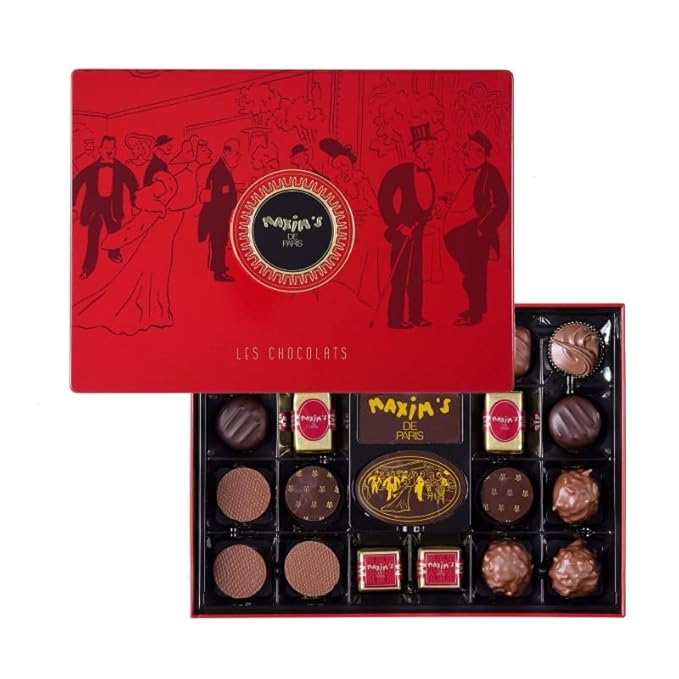 Maxim's de Paris Gourmet Milk and Dark Chocolate Candies Assortment 22 Chocolates 7.6oz