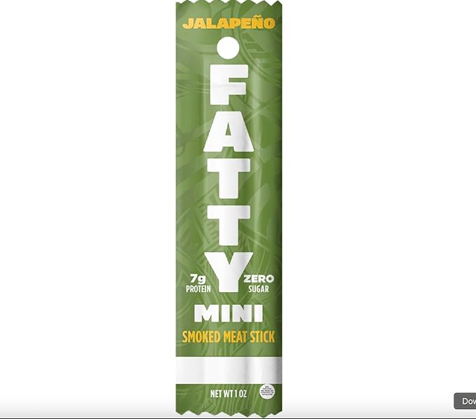 Fattty Smoked Meat Sticks Jalapeno Minis Flavor Made with Grass Fed Beef and Pork Raised Without Antobiotics 15 oz