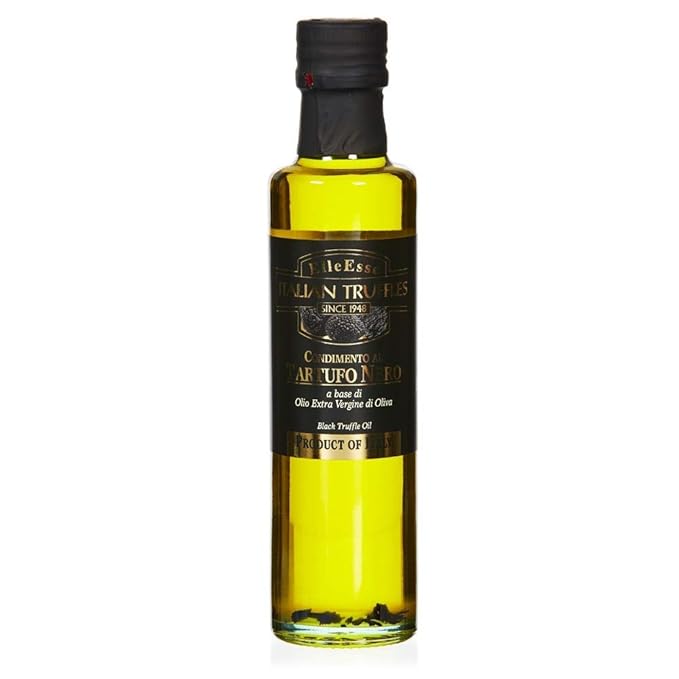 Italian Black Summer Truffle Extra Virgin Olive Oil – Organic Infused Gourmet Truffle Oil (8.45 fl oz (250 mL))
