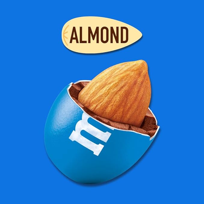 M&ampM’S Almond Milk Chocolate Candy Sharing Size 8.6 Ounce Chocolate Candy Bulk Pack of 8