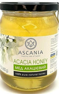 Ascania Honey 100% Pure Natural Glass Jar 22.9 oz / 650 gr Product of Ukraine (1 Pack Acacia)