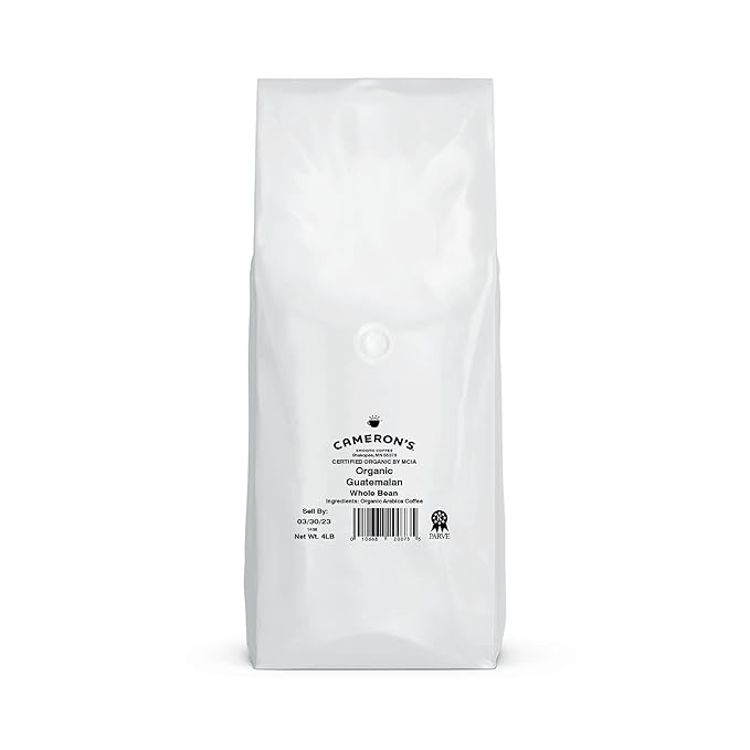 Cameron's Coffee Roasted Whole Bean Coffee Organic Guatemala 4 Pound