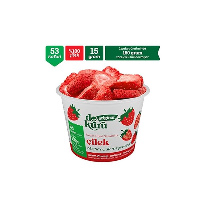 Freeze Dried Strawberry Fruit Chips 15 Grams
