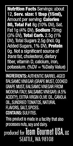 OMG! Gourmet Sundried Tomato Balsamic Dipping Oil | As found in Pike Place Market (Delicious Perfect for breads veggies salads and marinades) 177ml/6oz