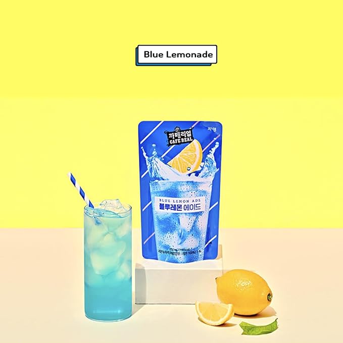Korean Covenienve Store Drink Pouch Sampler Set - 5 PACK 10 PACK (mango watermelon blue lemonade peach ice tea shine muscat) + dalgaru yakgwa mirror (ADE 10 PACK)