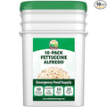 Valley Food Storage Fettuccine Alfredo | 10-Bag Bucket 50 Servings | Premium Emergency Food Supply 25 Year Shelf Life | Survival Meal Kits Prepper Food Camping &amp Long Term Food Storage | Packa