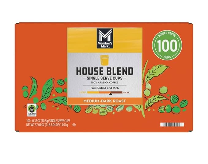Member Mark Medium Roast Coffee Pods House Blend 100 ct.