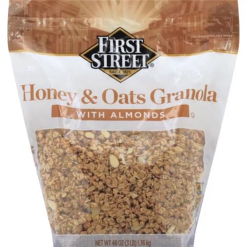 First Street Honey and Oats Granola With Almond 48oz (Pack of 1)