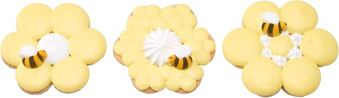 Lucks Dec-Ons Decorations Molded Sugar/Cup-Cake Topper Bumble Bees Assortment 1 Inch 176 Count