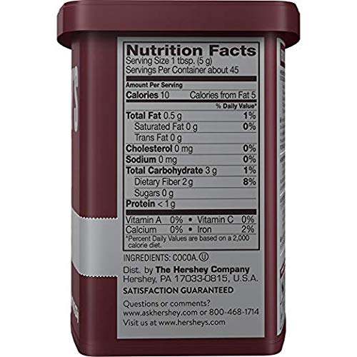 Hershey's Cocoa Natural Unsweetened 8 oz Container (Pack of 4)