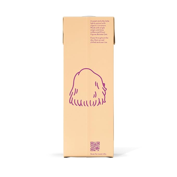 Minor Figures - Oat Latte - Cinnamon - Ready to Drink - Multi-serve - Non-GMO - Plant-Based - Vegan - Dairy-Free - Shelf Stable - Coffee - Barista Standard - Unsweetened - 32oz - 6 Pack