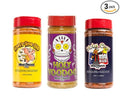 Meat Church BBQ Rub Combo: Honey Hog (14 oz)  Holy Voodoo (14oz) and Holy Cow (12 oz) BBQ Rub and Seasoning for Meat and Vegetables Gluten Free One Bottle of Each