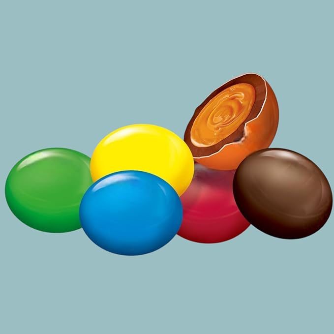 Klub Bulk Chocolate Caramel MM Candy-1.5 Family Size Bag Deliciously Rich and Creamy Caramel Center-Perfect for Parties Snacks and Baking-Perfectly Balanced Sweet Treats (24 oz)