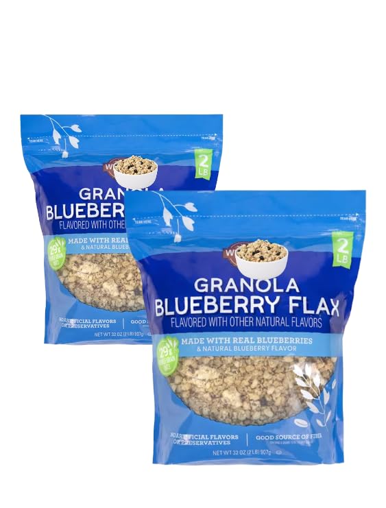 Blueberry Flax Granola Naturally Flavored 32 oz. Non-GMO ingredients and no artificial flavors. (2 Pack)