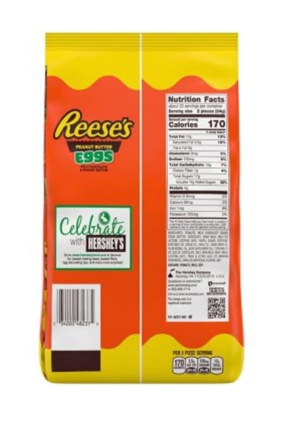 Reese Peanut Butter Eggs with Milk Chocolate - Big Bag - Delicious Classic Treats - Enough to Share with Friends and Family or to Keep to Yourself