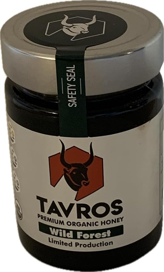 Wild Forest Premium Organic Honey 100% Raw Unheated (Wild Oak Heather Chestnut etc... A whole mountain in a Jar...) 440gr/15.51oz