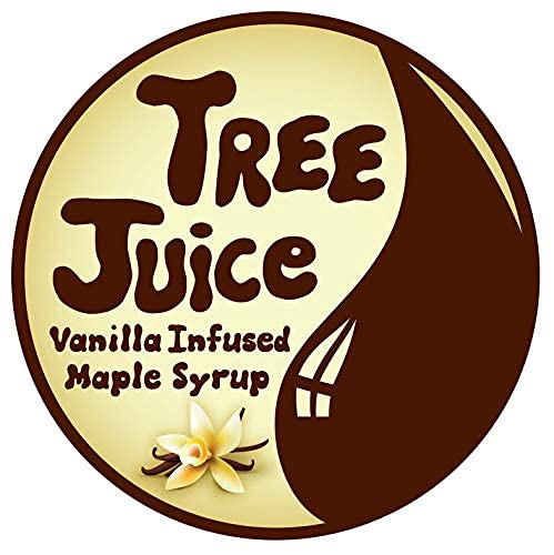 Tree Juice Vanilla Infused Maple Syrup | 100% Pure Grade A Maple Syrup | All Natural Non GMO Vegan Gluten Free Vegetarian Paleo | 12 Ounce Bottle