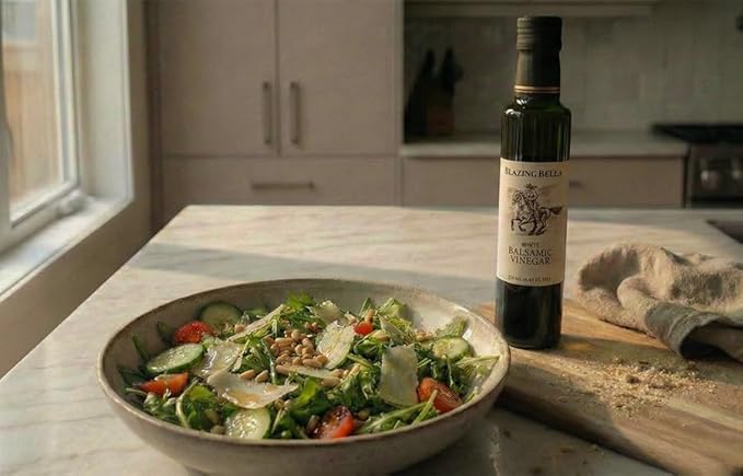 Blazing Bella White Balsamic Vinegar of Modena Italy – Smooth Bright &amp Naturally Sweet 8.45 fl oz (250ml)