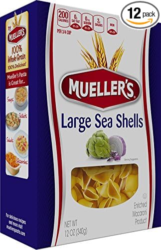 Mueller's Large Sea Shells 12 Ounce (Pack of 12)